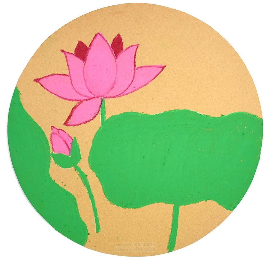 儿童画教程｜油画棒绘画课程《热闹的夏日池塘》