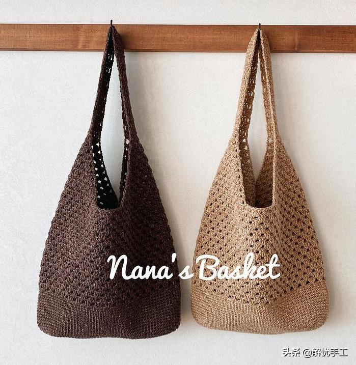 韩国钩针教程,简单的钩针编织包