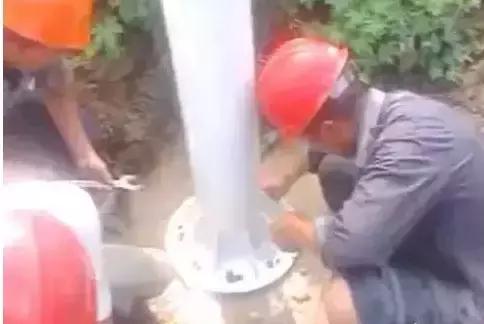 监控室外立杆和基础,监控立杆基础接地做法