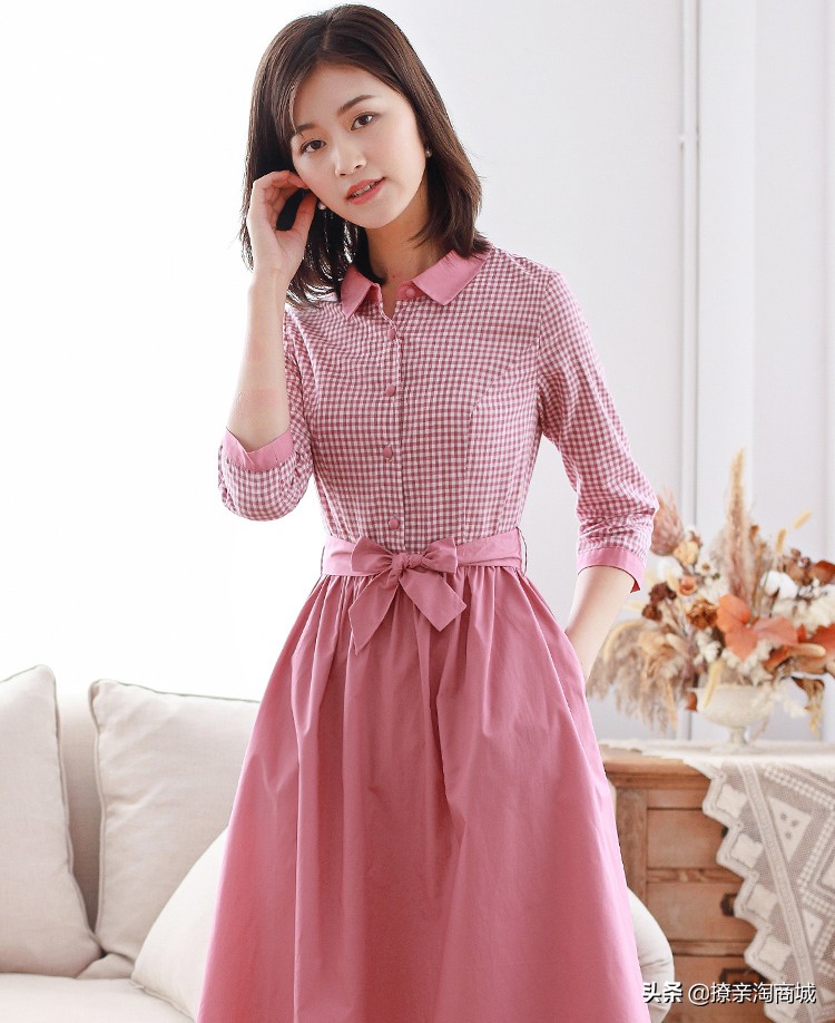 新款连衣裙女夏衬衫裙,2019冬款碎花连衣裙女