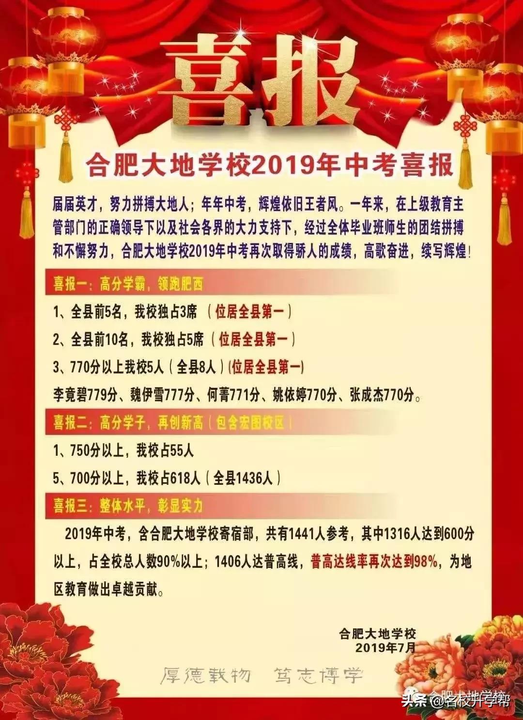 2020合肥38中北校区中考成绩如何,合肥50中天鹅湖校区中考成绩2021