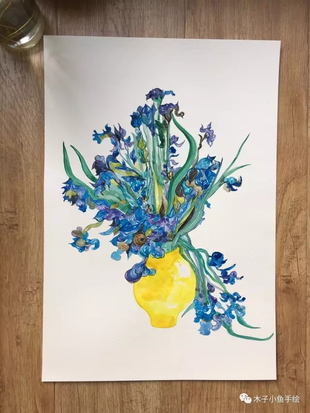 梵高的鸢尾花死前最后一幅画,梵高的水彩画作品