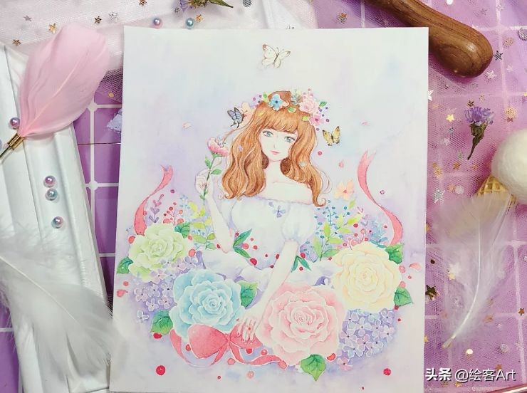 森系童话水彩插画课,水彩童话画图片大全