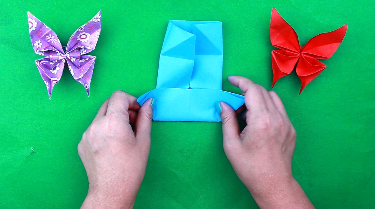 一张纸折蝴蝶花,蝴蝶折纸超高难度凤尾蝶