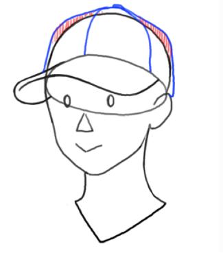 画帽子教程鸭嘴帽,帽子有帽舌怎么画又简单又好看