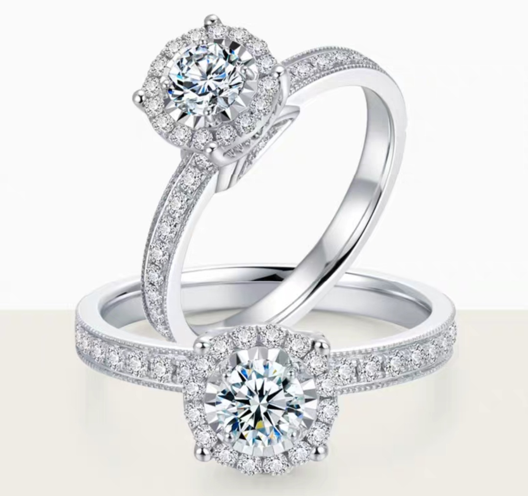 18k金和铂金镶的钻石图片,铂金和18k金镶嵌钻石哪个好