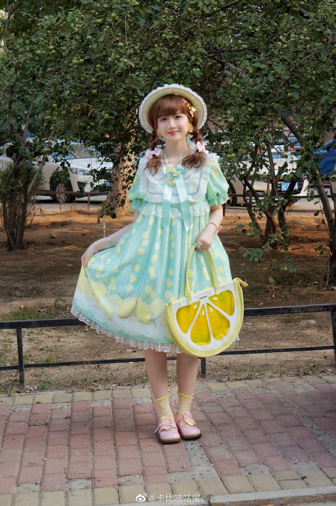 显瘦蓝色lolita夏季,好看显白凉快的lolita