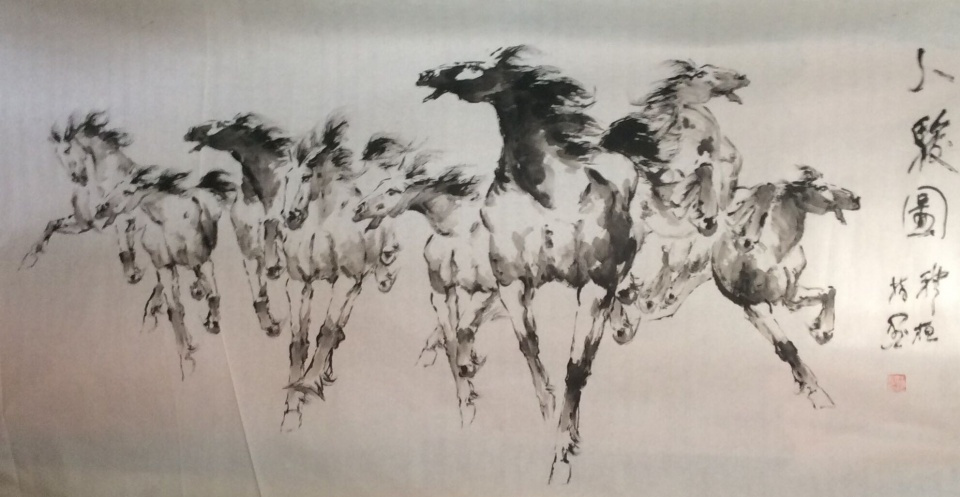 著名画家画马作品欣赏,当代著名画家马福友作品欣赏