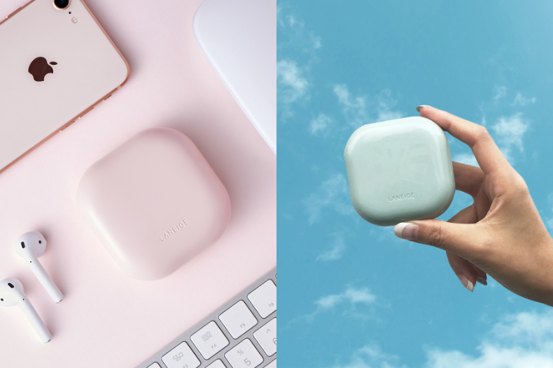 兰芝小方盒气垫,兰芝气垫粉色老款