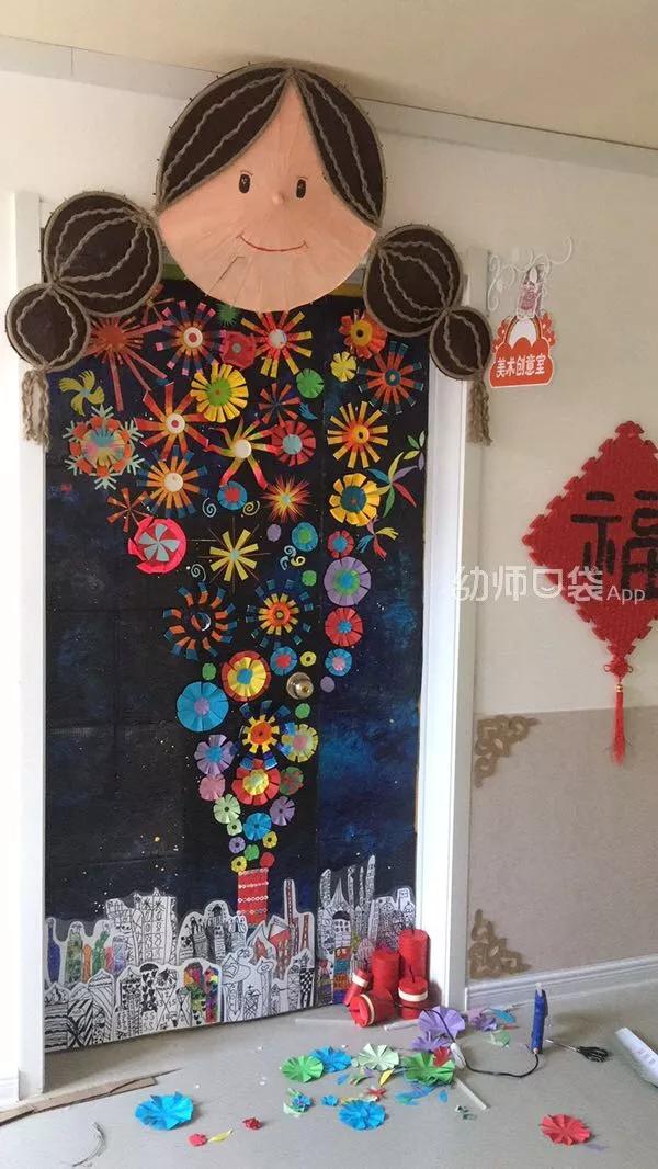 幼儿园元旦新年吊饰环创简单好看,幼儿园元旦墙面挂饰环创