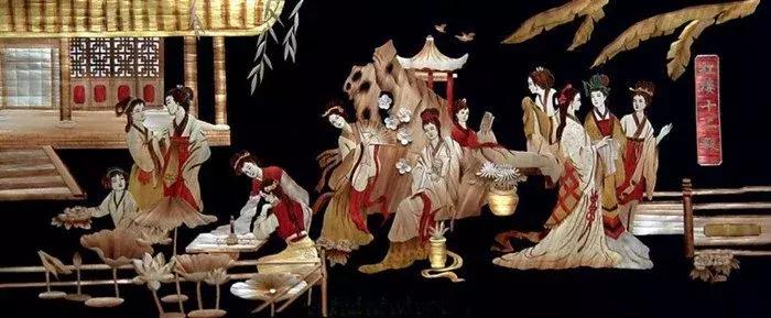 麦秆画芦苇画,最好看的麦秆画