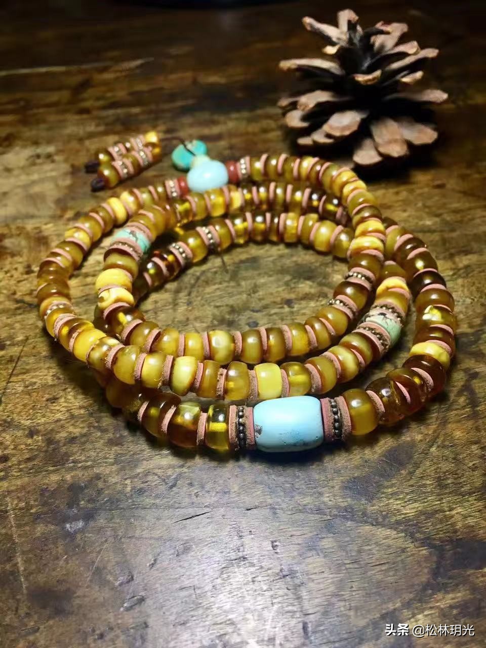算盘珠手串可以配直切珠吗,足金算盘珠配直切珠