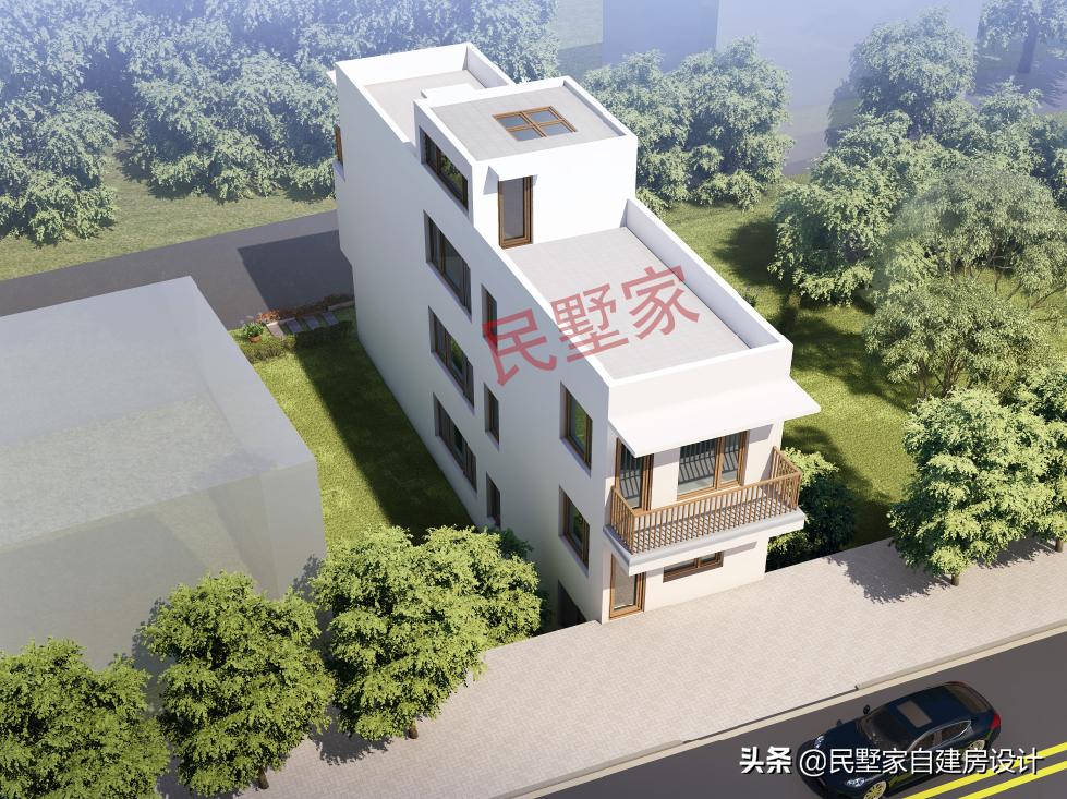 农村别墅自建房设计宽5米深度23米,长方形农村自建房长9米3宽5米7