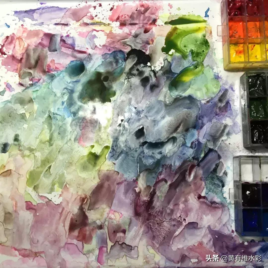 小清新水彩画玫瑰花,水彩画雨中玫瑰