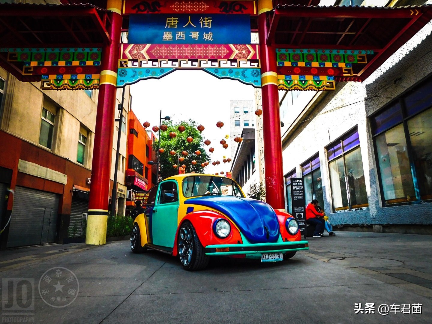 甲壳虫敞篷五颜六色,五颜六色的婚车甲壳虫