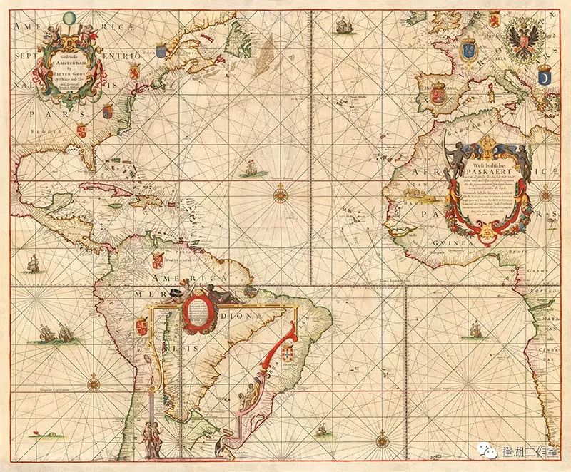 29期~古老羊皮纸上的珍贵海图—威廉.布劳《西印度群岛大西洋》