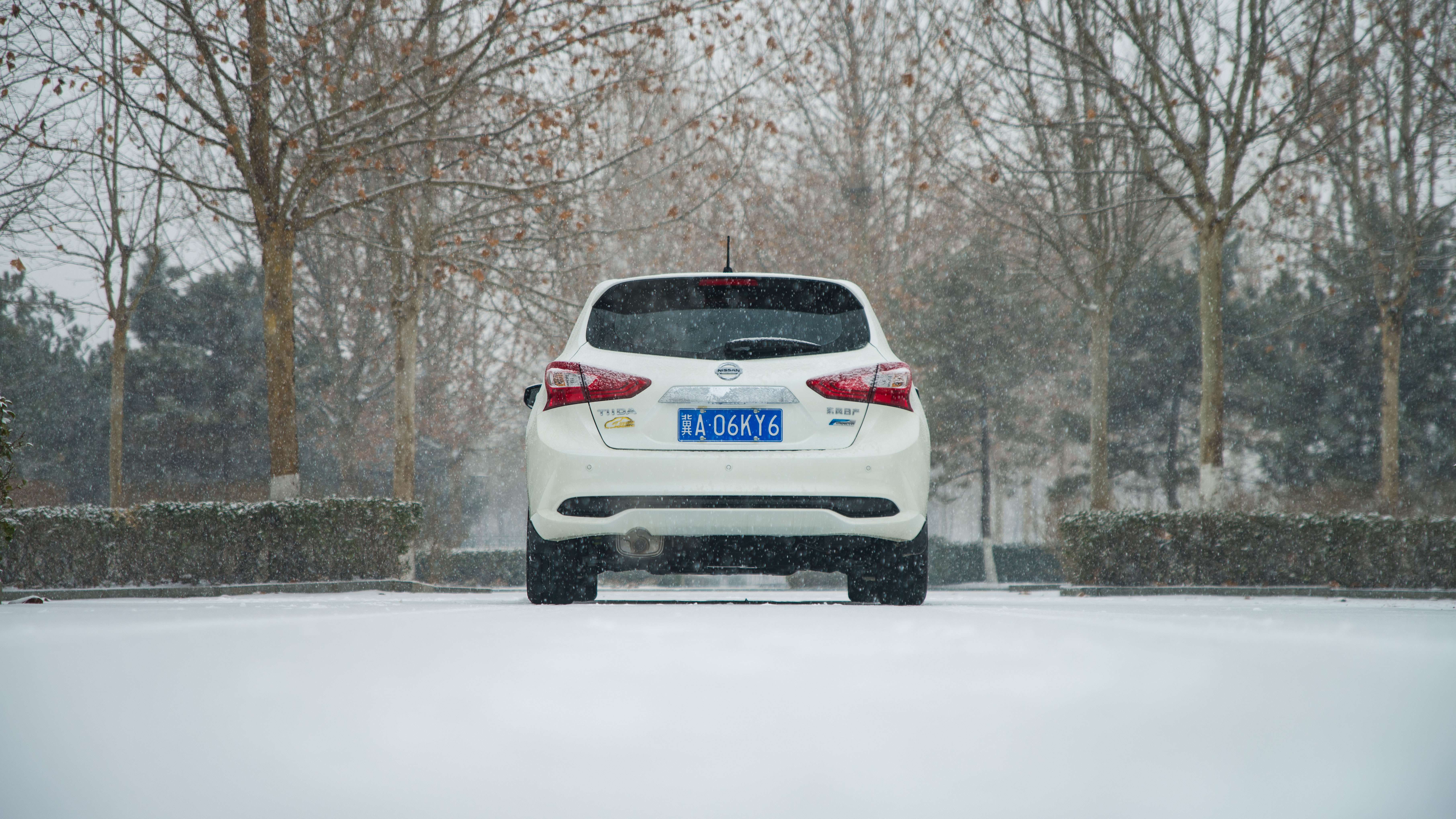 骐达拍的行车风景,骐达下雪天