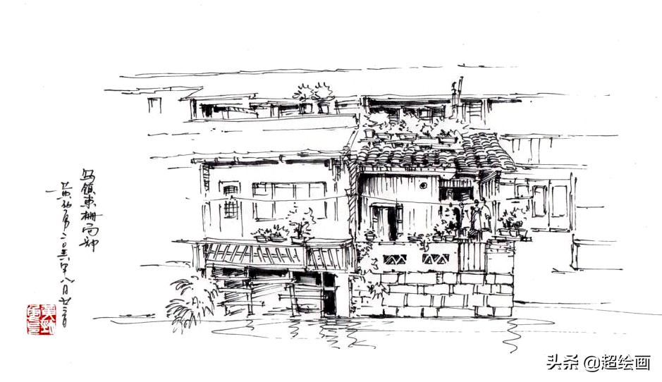 十大顶级钢笔画速写,钢笔速写100幅图片