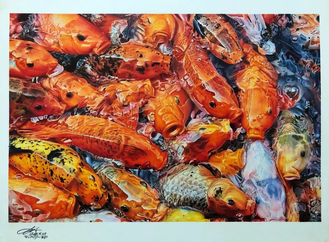 彩铅画美丽的山水画,彩铅画美人蝴蝶