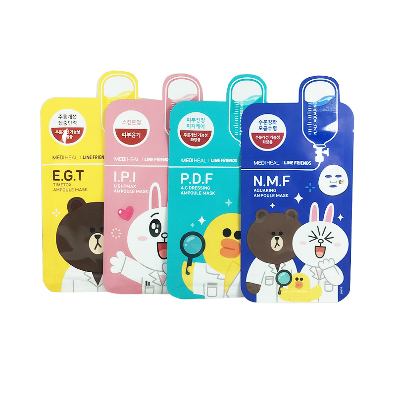 敷个面膜迎接新年的到来,敷面膜卡通图案