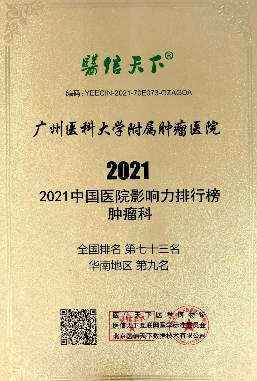 广州排名前十肿瘤医院,广东省肿瘤医院前十名2019