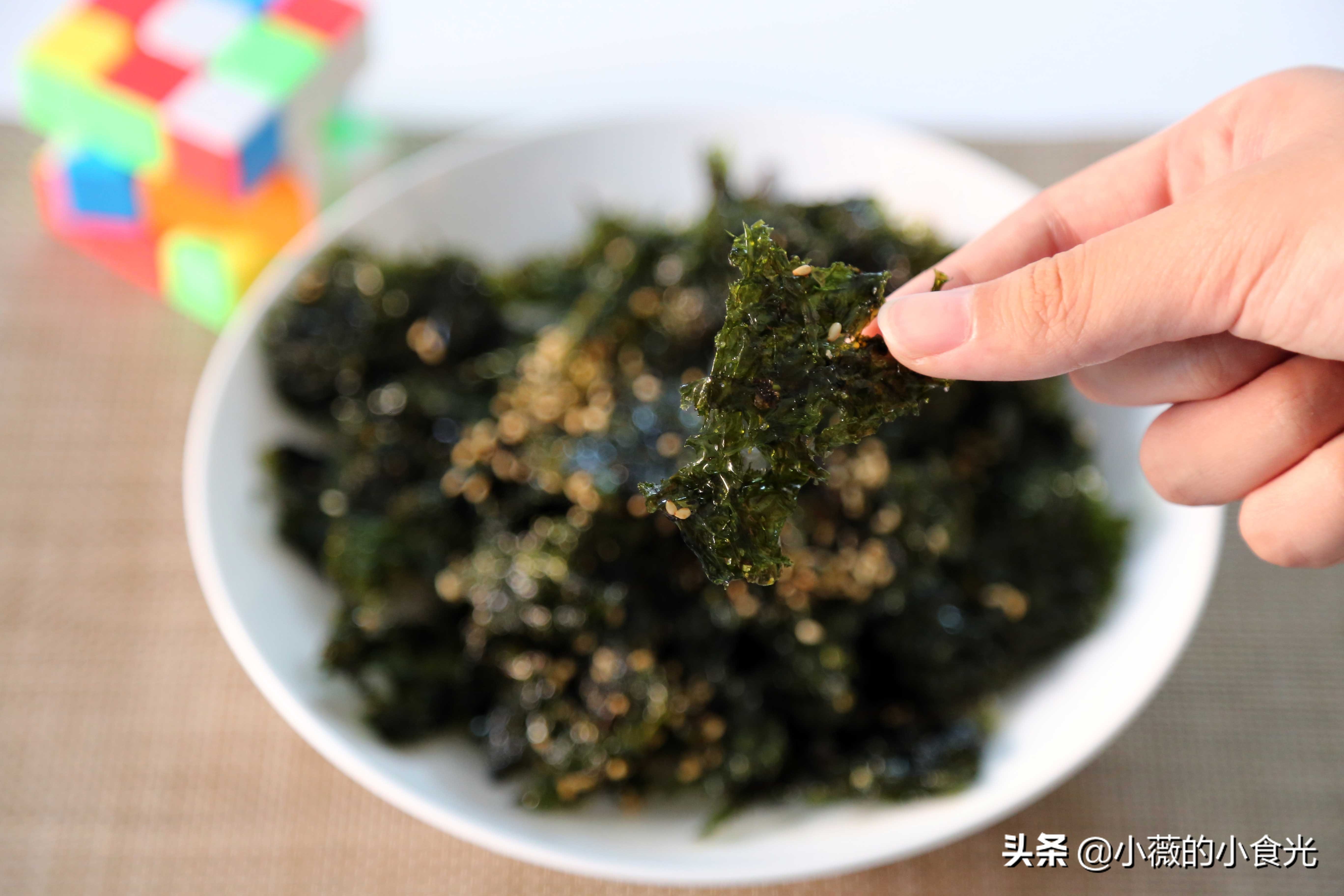挑战用紫菜做酥脆美味、入口即化的海苔,在家几块钱5分钟就搞定
