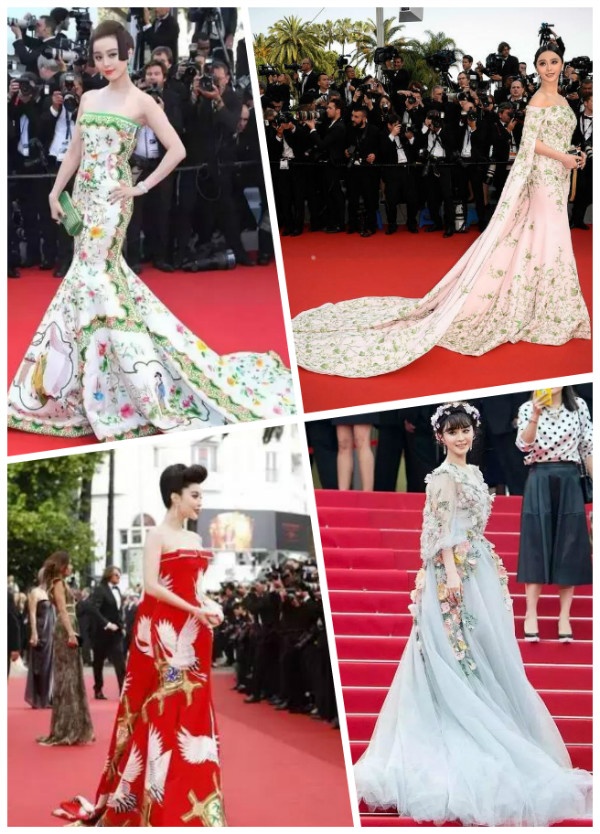 戛纳红毯惊艳时刻范冰冰,戛纳红毯多位网红