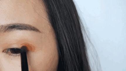 落日眼妆教程内双,大秋天眼妆