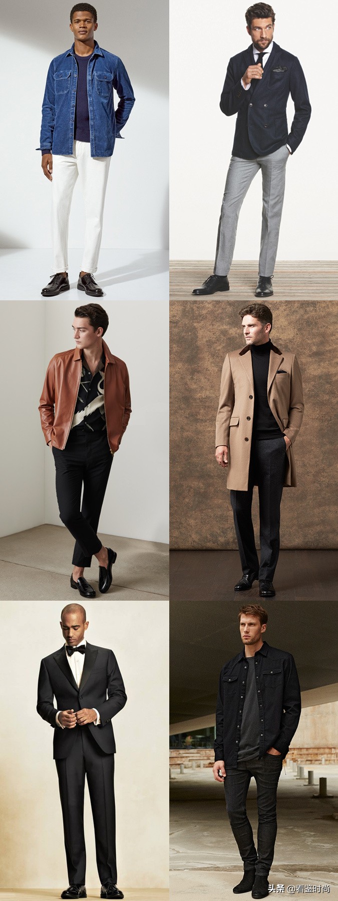男鞋服装最佳搭配图片,男鞋与男装的风格搭配