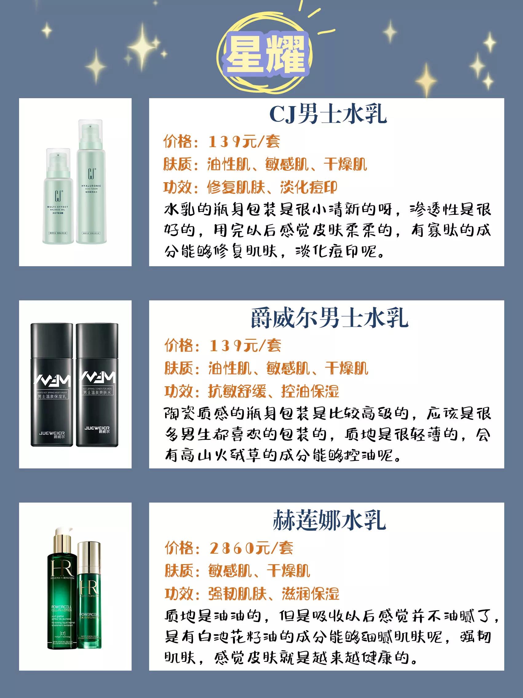 男士油痘肌水乳推荐,男生水乳排行榜前十名高档