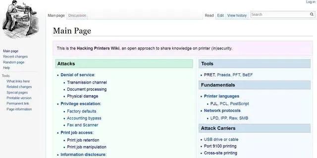 16万次入侵你的打印机可是沉默羔羊？
