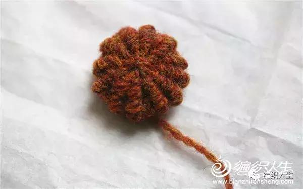 不用钩针怎么编泡芙花,不用钩针做毛线泡芙