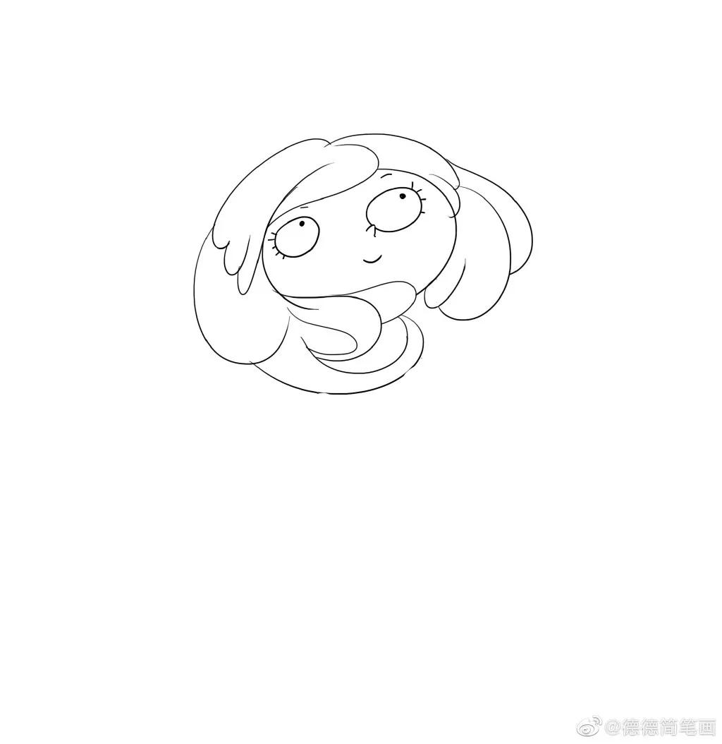 简单清新花卉的简笔画图片大全,唐老鸭简笔画可爱清新小女孩