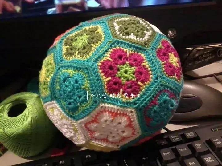 钩针足球篮球,钩针棒球图案