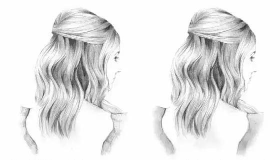 头发怎么画出层次感素描,素描侧脸头发画法教程