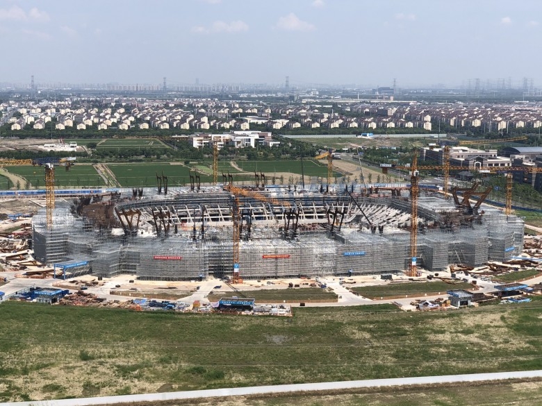 昆山专业足球场进度,昆山奥体中心足球场最新视频