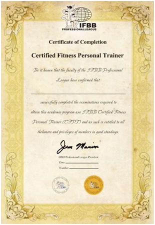 ifbb健身教练证算职业资格证书吗,ifbb健身教练证书官网
