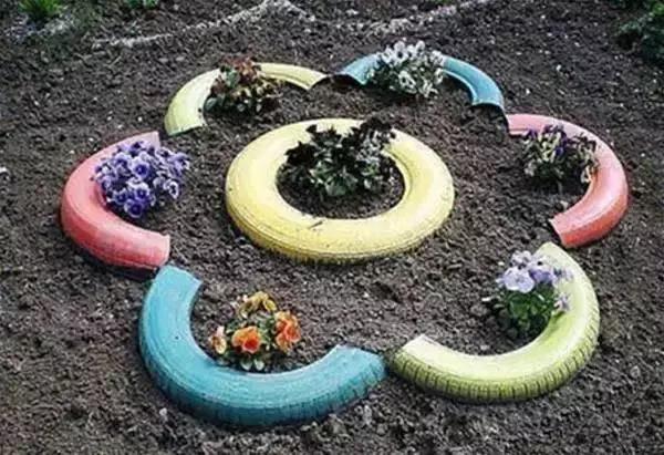 旧轮胎千万别扔变废为宝,旧轮胎不割怎么样做花盆