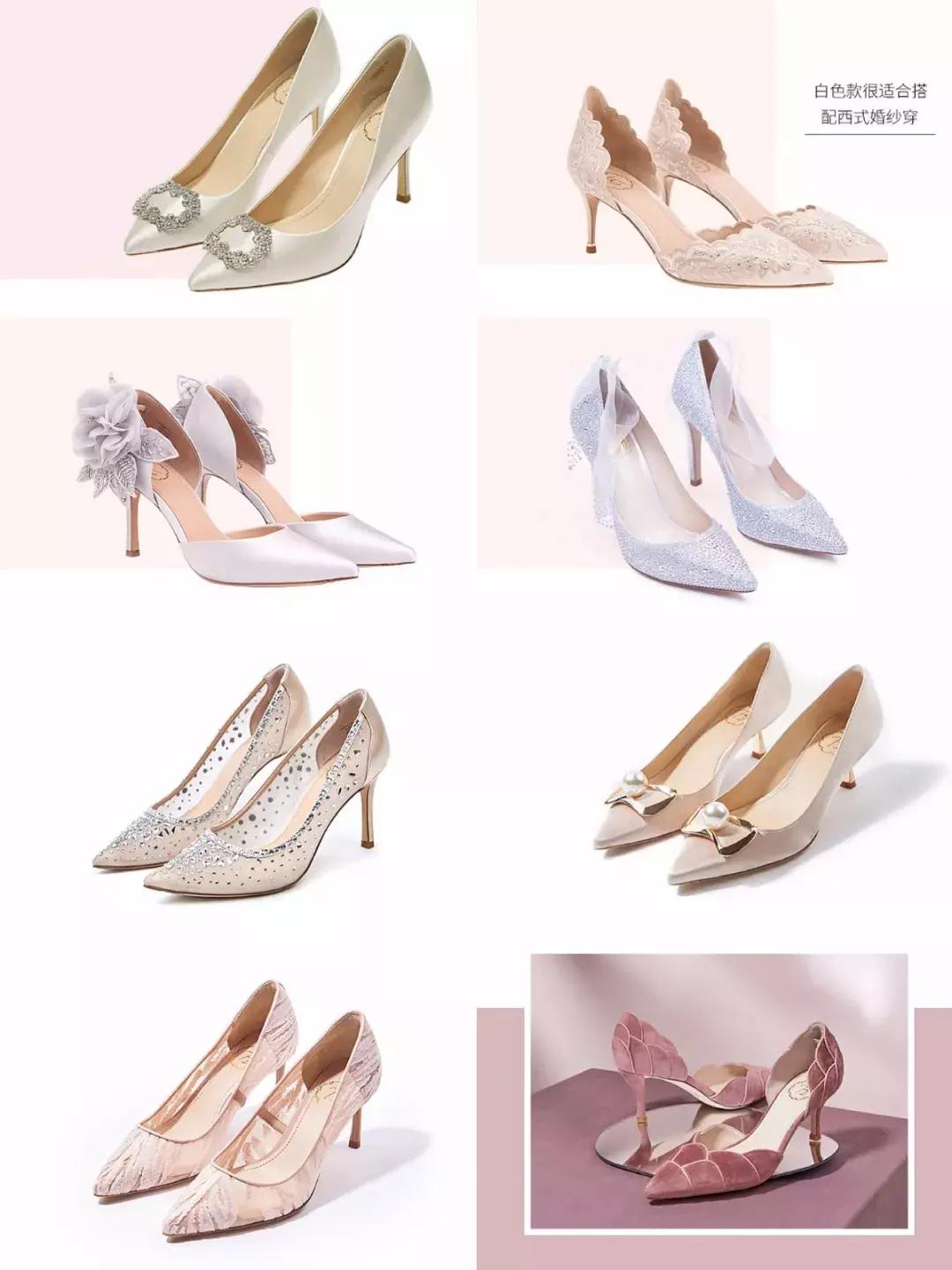除了撞款的大牌婚鞋，小众+平价的美貌婚鞋走一波
