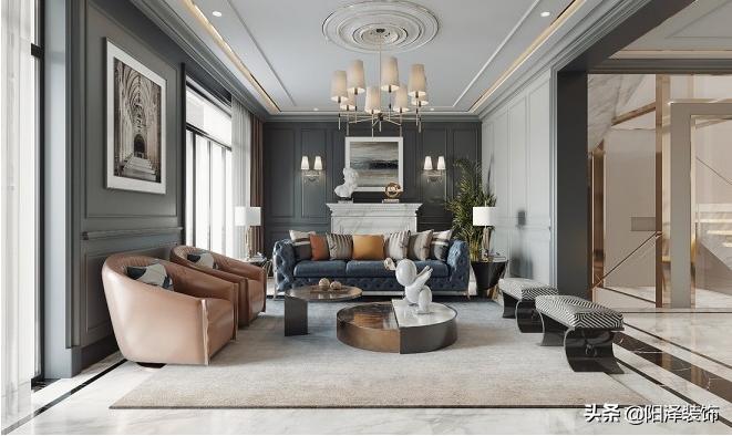 长沙卓越浅水湾230平方案例,长沙卓越浅水湾装修