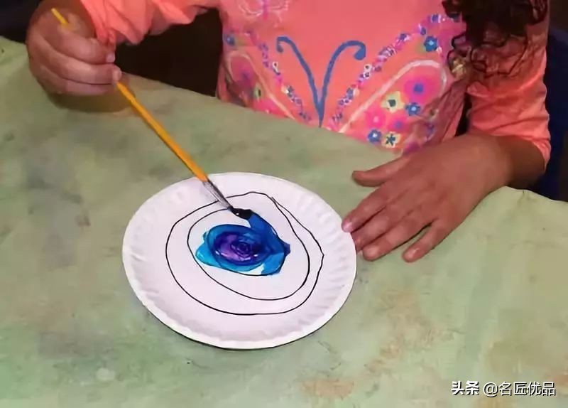 长方形创意纸盘美工作品,纸盘子手工秋天