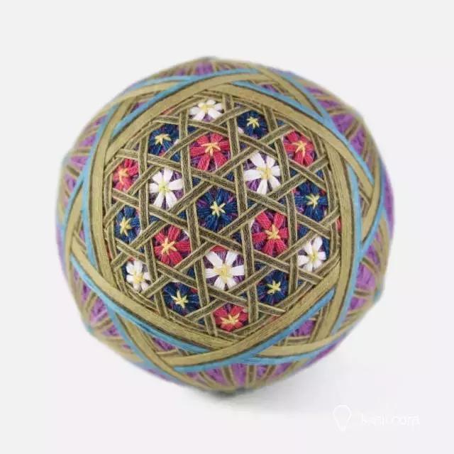 红底樱花手鞠球编织视频,大唐手鞠球编织教程