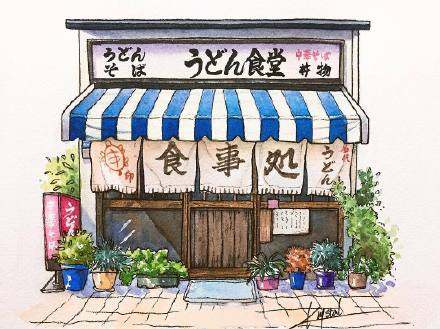 水彩森系小清新插画甜品,手绘治愈系甜品插画