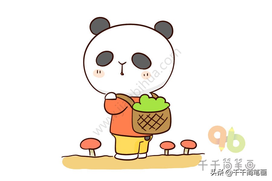 画表情包熊猫头简笔画,熊猫房子怎么画简笔画