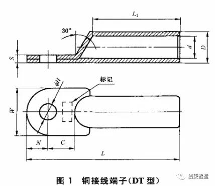 铜电线压铜接线端子,电力线铜铝平行连接器