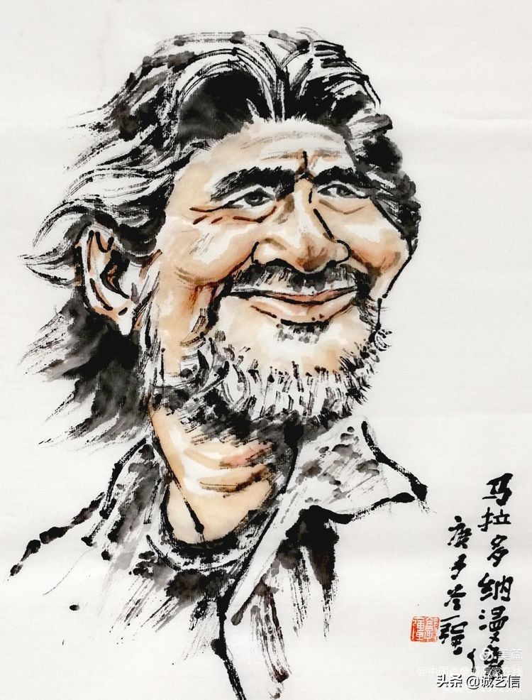 马拉多纳高清漫画壁纸,马拉多纳漫画