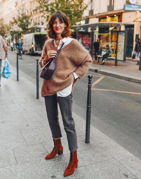 毛衣叠穿衬衫怎么穿更好看,毛衣衬衫叠穿搭配什么裤子