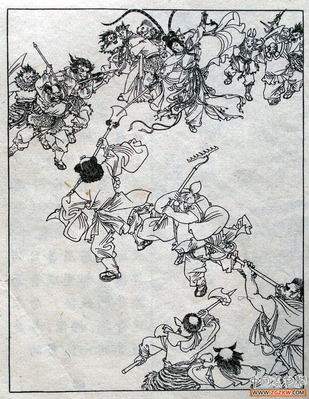 《西游记》之三打白骨精背景图,西游记三打白骨精文字版图文