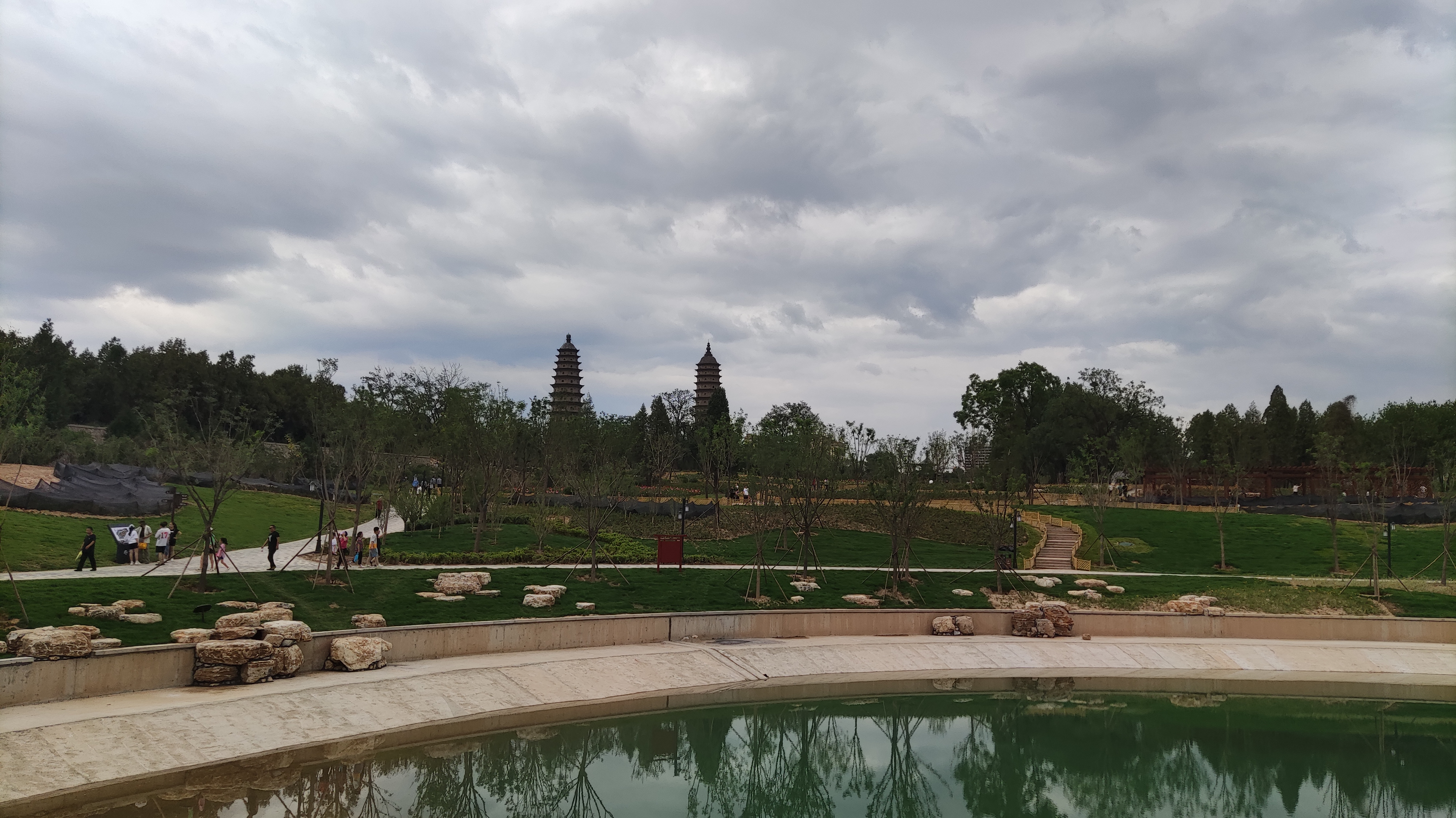 太原双塔公园游览图,太原双塔附近玩的地方