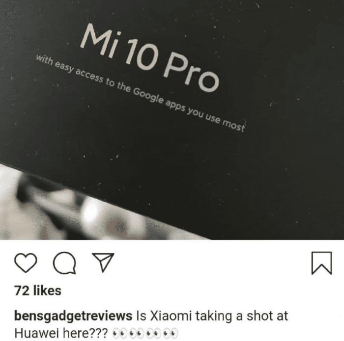 这次真得过分了！小米10海外版包装盒暗讽华为用不了GMS服务